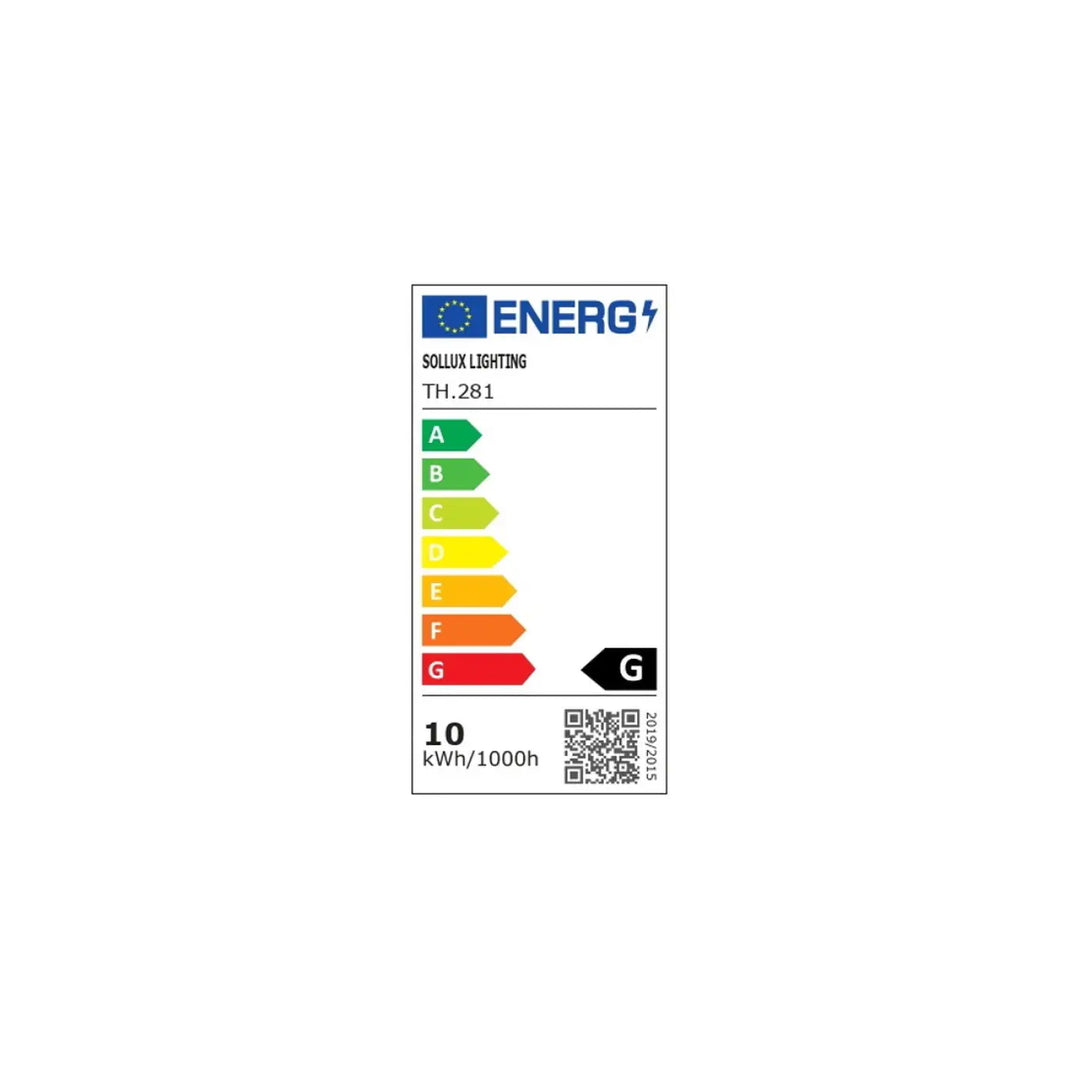 Étiquette énergétique blanche pour ampoule sollux lighting th.281 a-rated 10 kwh noire applique galakse classique minimaliste