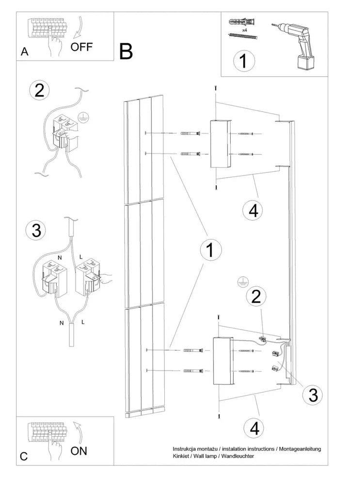 Applique murale sappro m 3000k noir avec module led rectangulaire verticale et fixation intégrée pour solutions imprévisibles