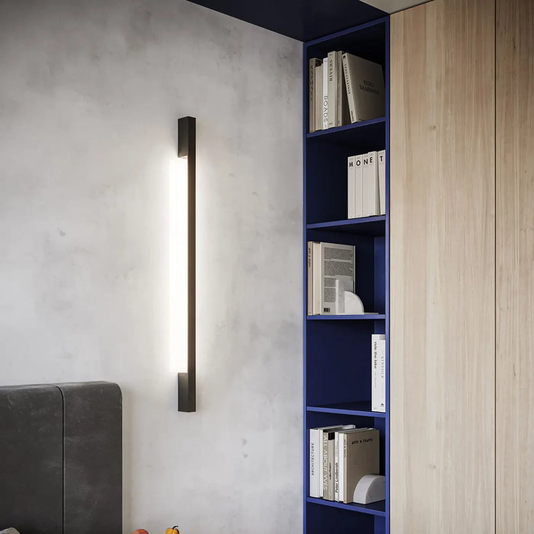 Applique murale noire moderne rectangulaire avec module led intégré idéale pour lampadaire lahti et solutions imprévisibles
