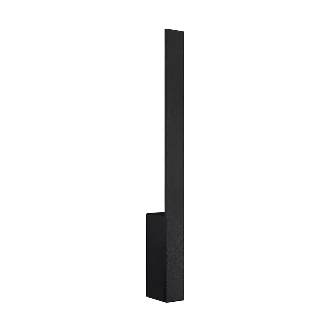 Applique murale lahti s 3000k noir avec module led intégré et boîtier étroit design minimaliste rectangulaire