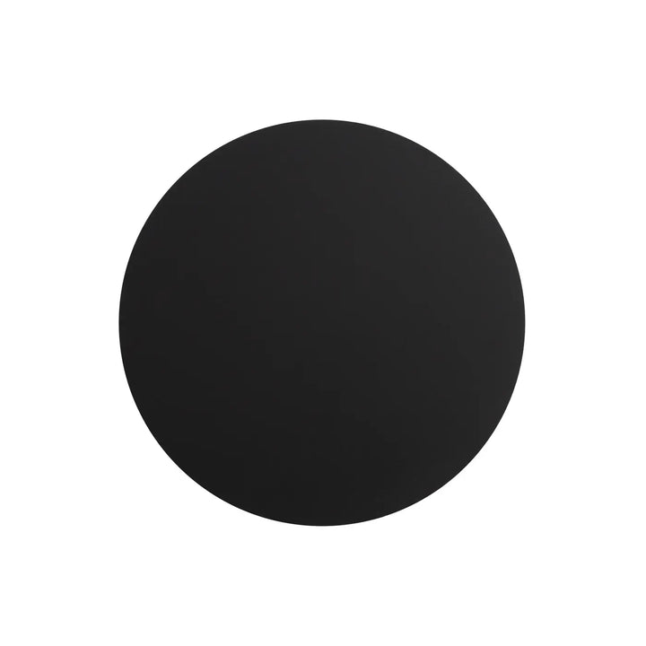 Une seule applique murale noire matte de la collection borgen comprend un disque circulaire solide moderne