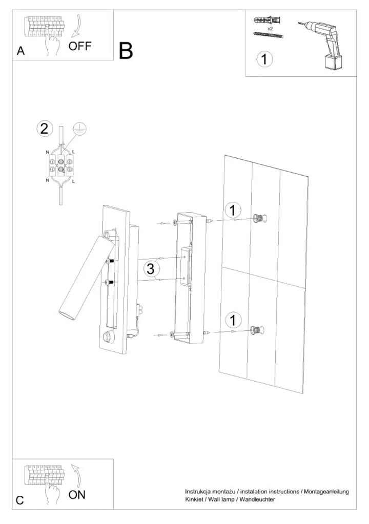 Applique murale minimaliste noir de la série enif avec abat-jour cylindrique pour un éclairage élégant moderne