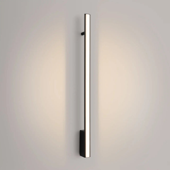 Applique murale collection lagom allie design minimaliste noire finition chrome poli avec éclairage led intégré 3000k