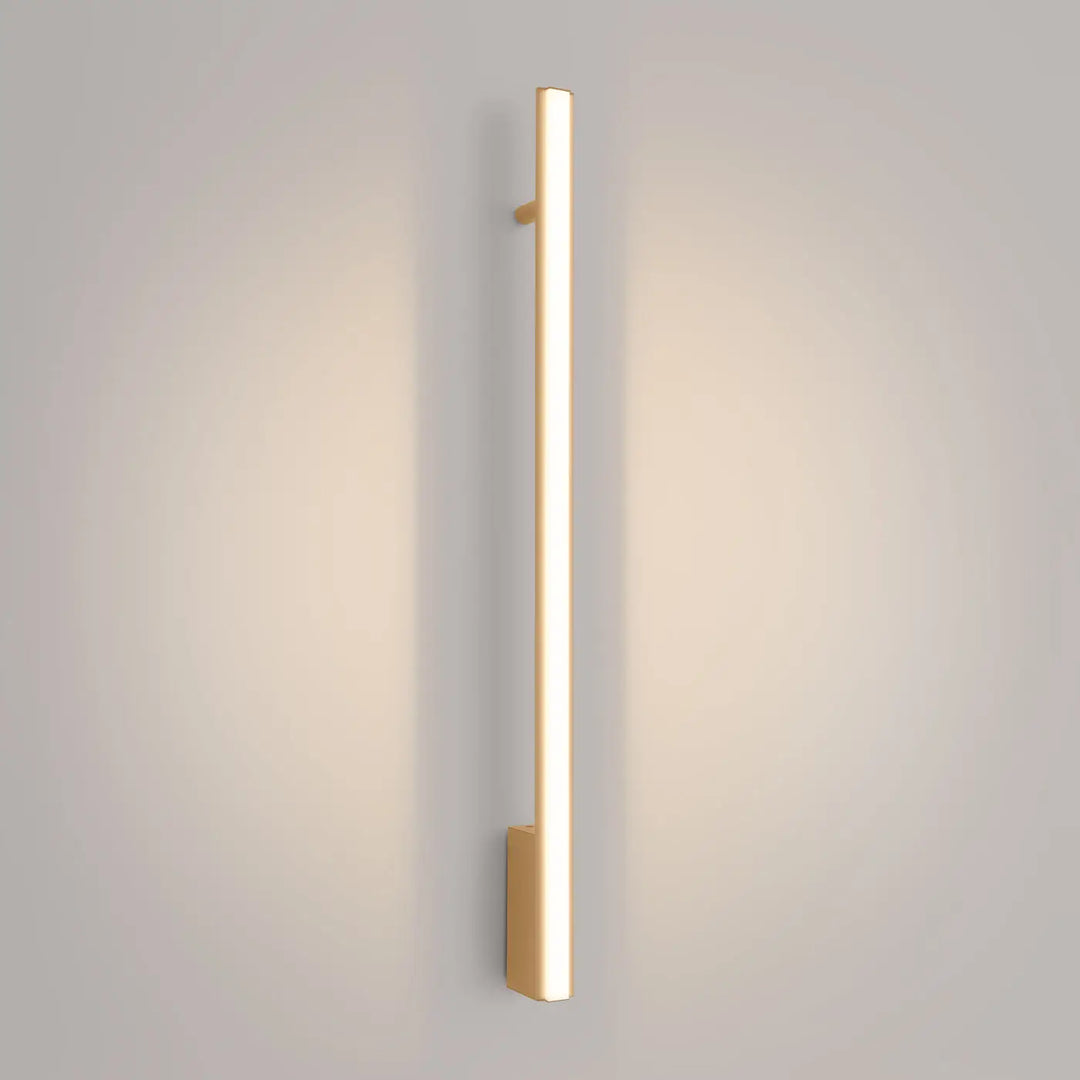Applique murale lagom 90 or design minimaliste avec led rectangulaire et excellente finition collection lagom allie