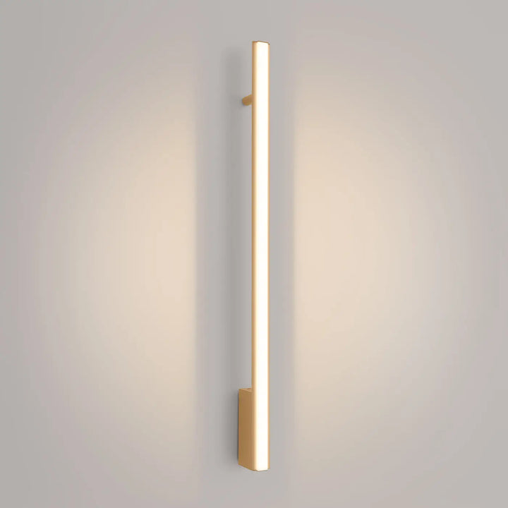 Applique murale lagom 90 or design minimaliste avec led rectangulaire et excellente finition collection lagom allie
