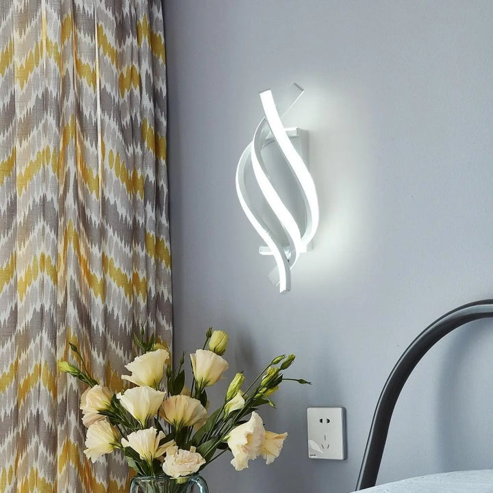 Applique Murale Led Originale Design Ruban Torsadé