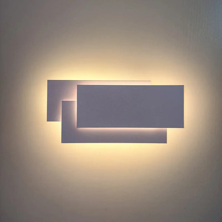 Applique murale led rectangles design moderne noir
