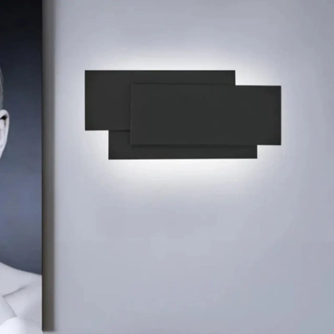 Applique murale led rectangles design moderne noir