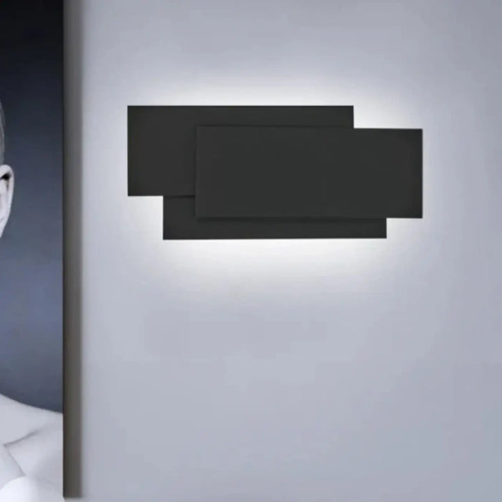Applique murale led rectangles design moderne noir