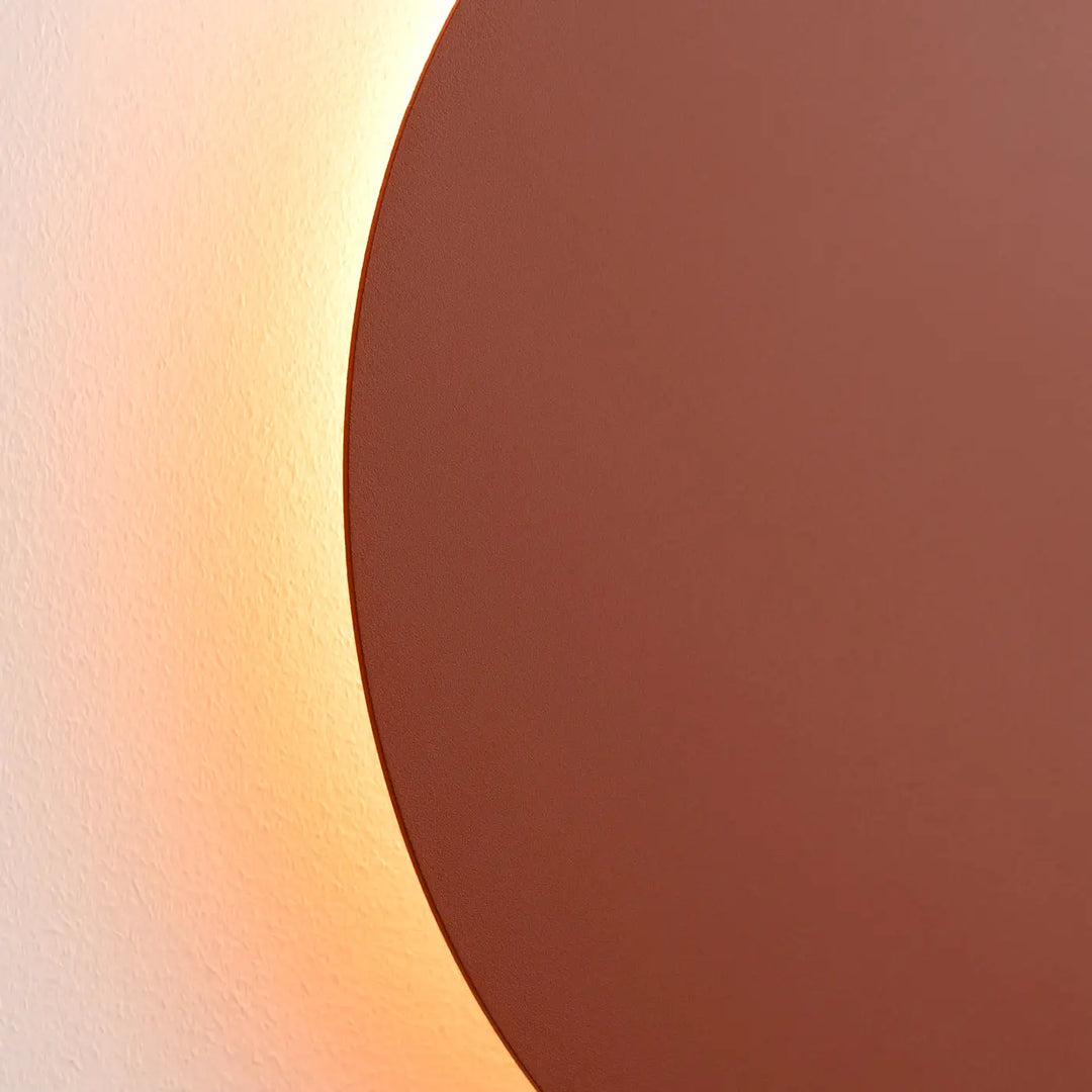 Applique murale borgsen 3000k rouge ocre avec finition mate et lumière ambre pour appliques murales modernes