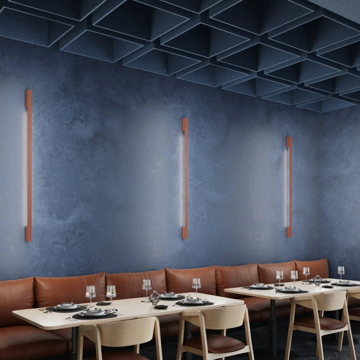 Applique murale sappo 150 led 4000k rouge ocre en cuivre minimaliste avec leds intégrées et six variantes dont vert olive
