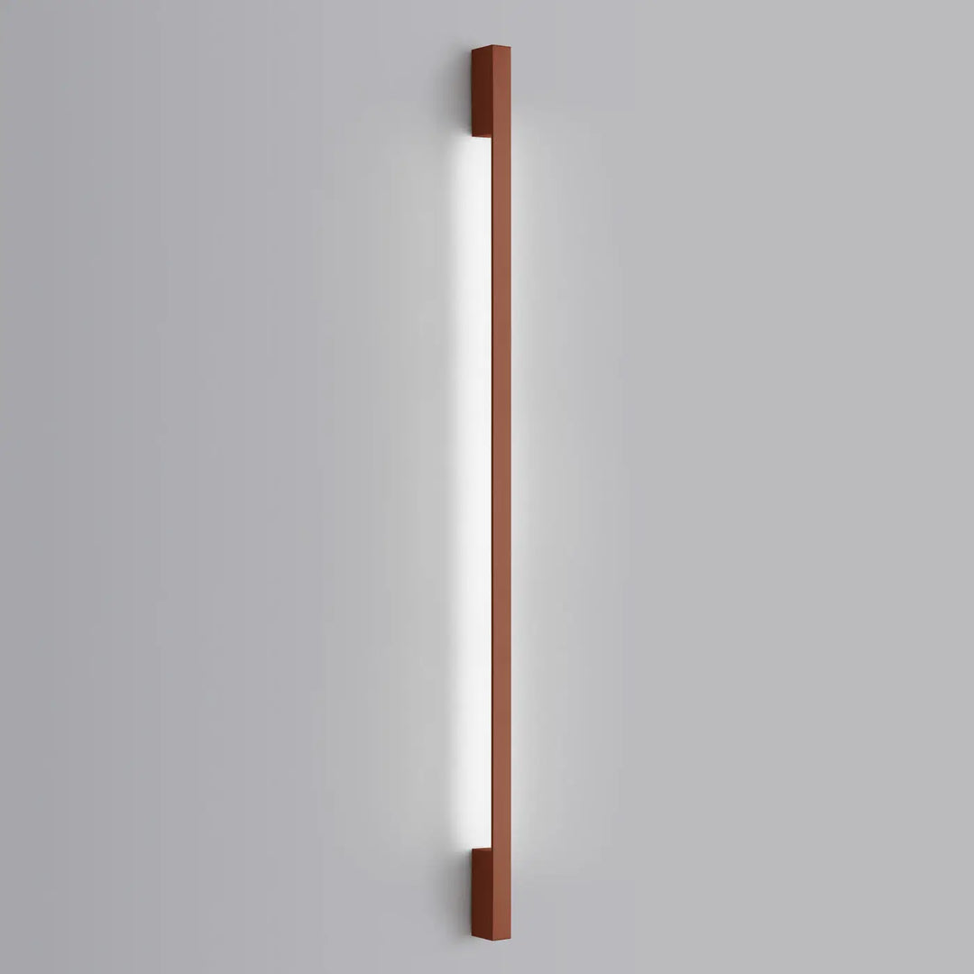 Applique murale sappo 150 led cuivre rouge ocre avec bande centrale lumineuse disponible en six variantes vert olive