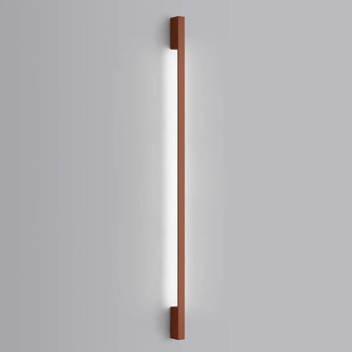 Applique murale sappo 150 led cuivre rouge ocre avec bande centrale lumineuse disponible en six variantes vert olive