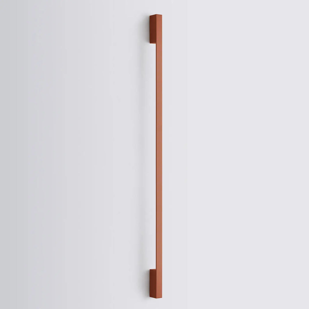 Applique murale sappo 150 led rouge ocre en métal mat avec design minimaliste rectangulaire six variantes vert olive