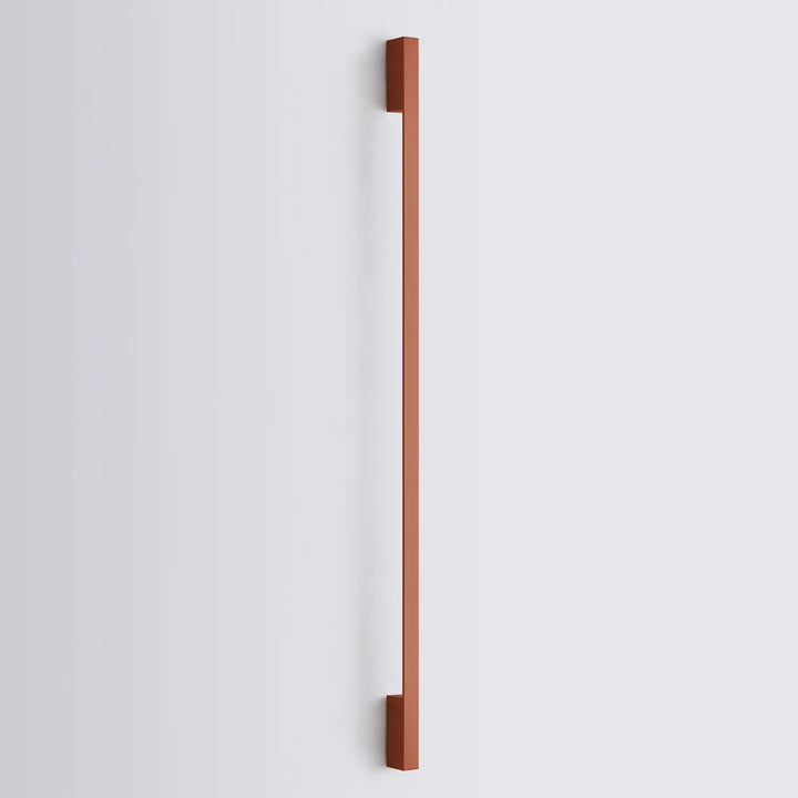 Applique murale sappo 150 led rouge ocre en métal mat avec design minimaliste rectangulaire six variantes vert olive