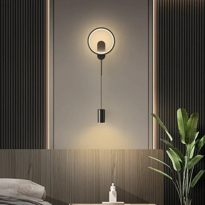 Applique Murale LED En Suspension Pivotable Noir Elégant