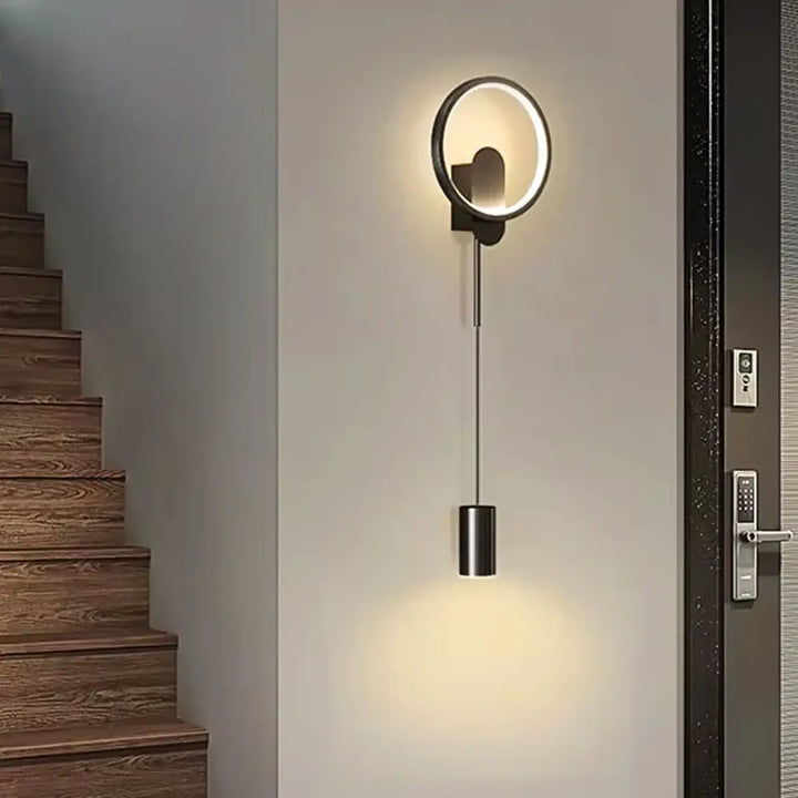 Applique Murale LED En Suspension Pivotable Noir Elégant