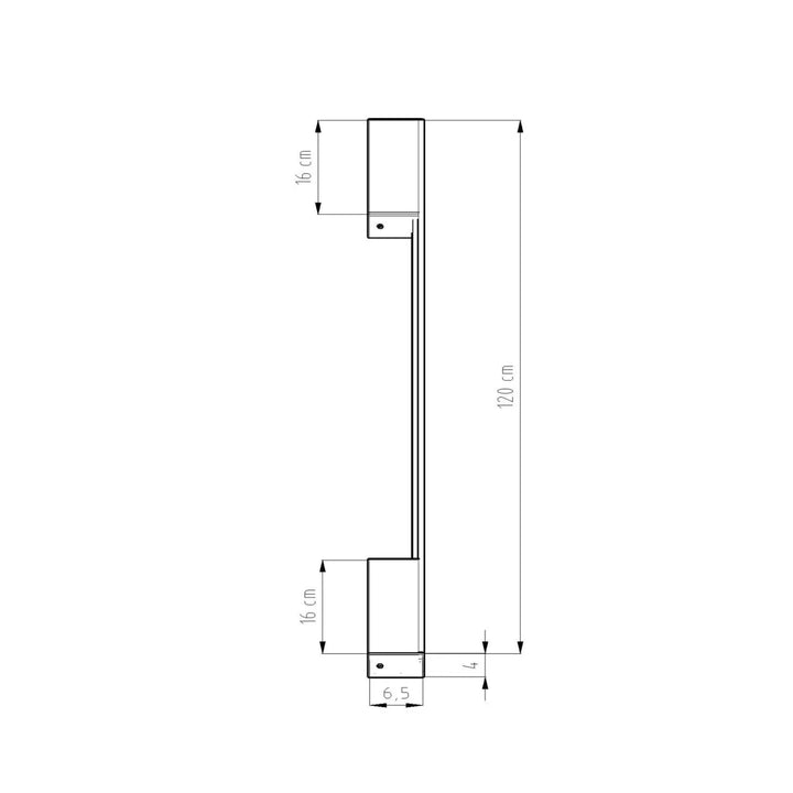 Applique murale sappo 120 led vert olive en métal 120 cm de longueur crée avec six variantes et deux sections de 16 cm
