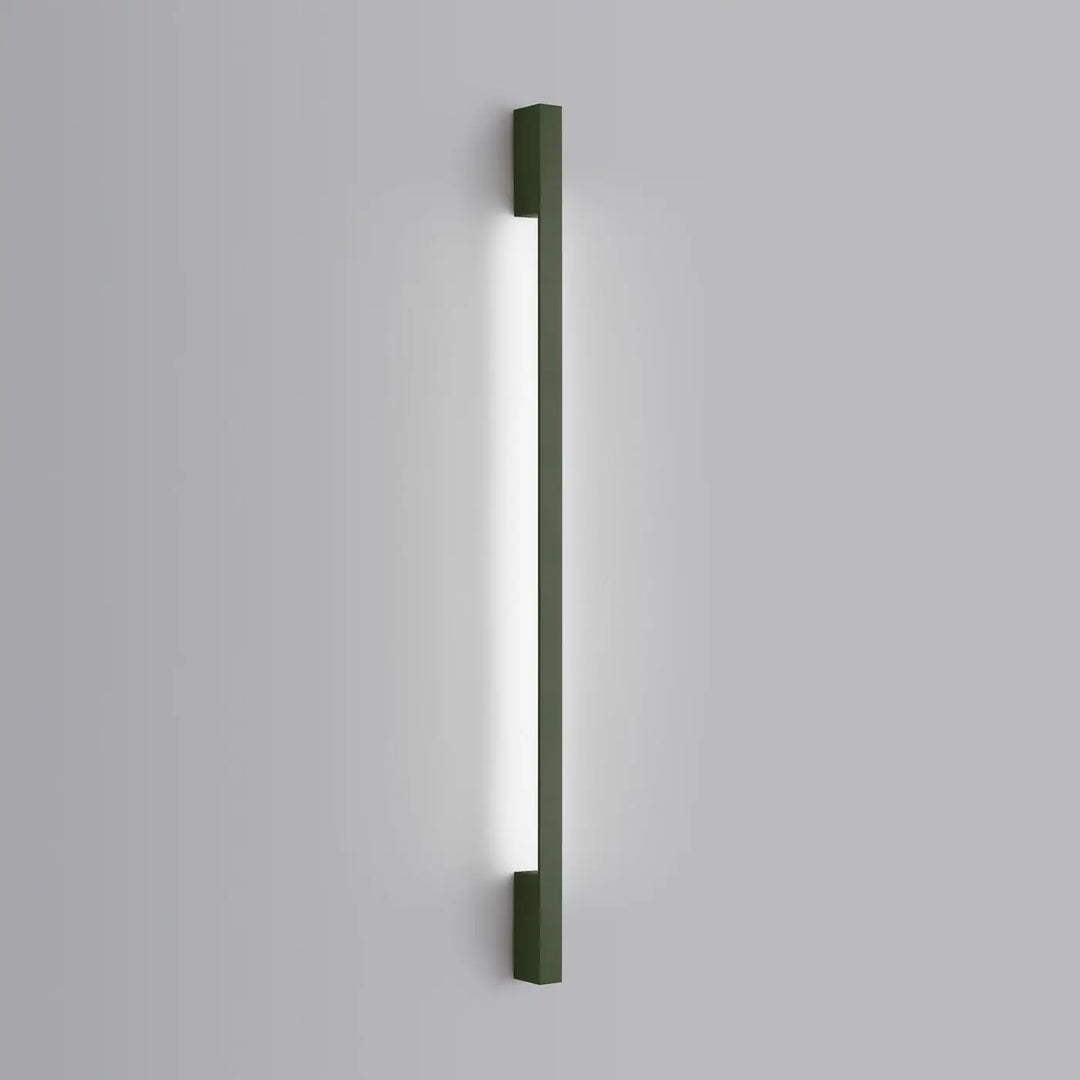 Applique murale sappo 120 led vert olive avec design minimaliste longueur crée avec six variantes et led intégrée 4000k