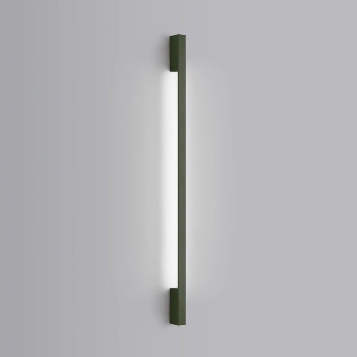 Applique murale sappo 120 led vert olive avec design minimaliste longueur crée avec six variantes et led intégrée 4000k