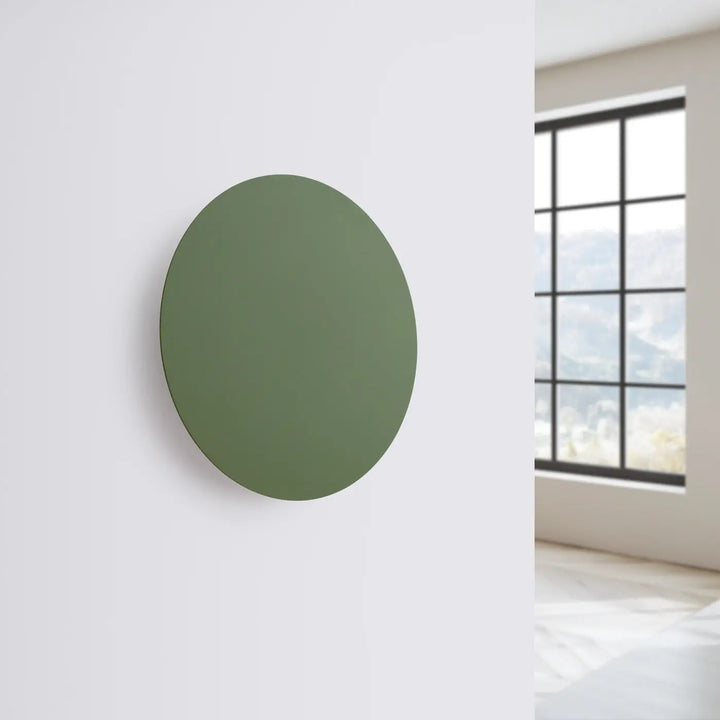Applique murale borgen 3000k vert olive cercle minimaliste finition mate dans la collection borgen comprend