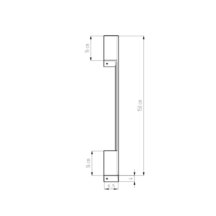 Applique murale sappo 150 led vert olive avec poignée de 150 cm longueur crée six variantes pour installation