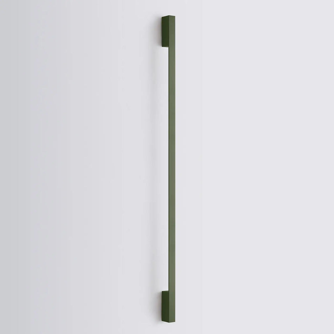 Applique murale sappo 150 led 3000k vert olive avec poignée de porte en métal mat olive minimaliste six variantes ocre rouge