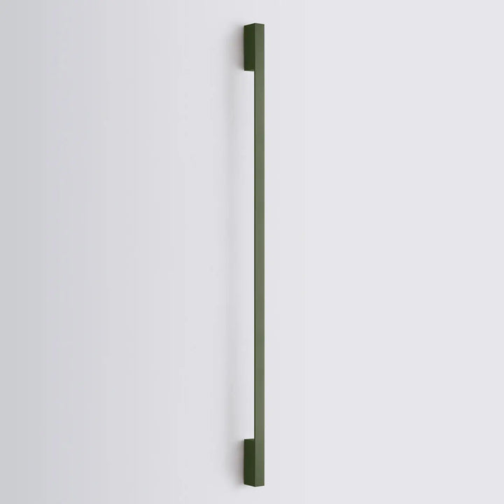 Applique murale sappo 150 led 3000k vert olive avec poignée de porte en métal mat olive minimaliste six variantes ocre rouge