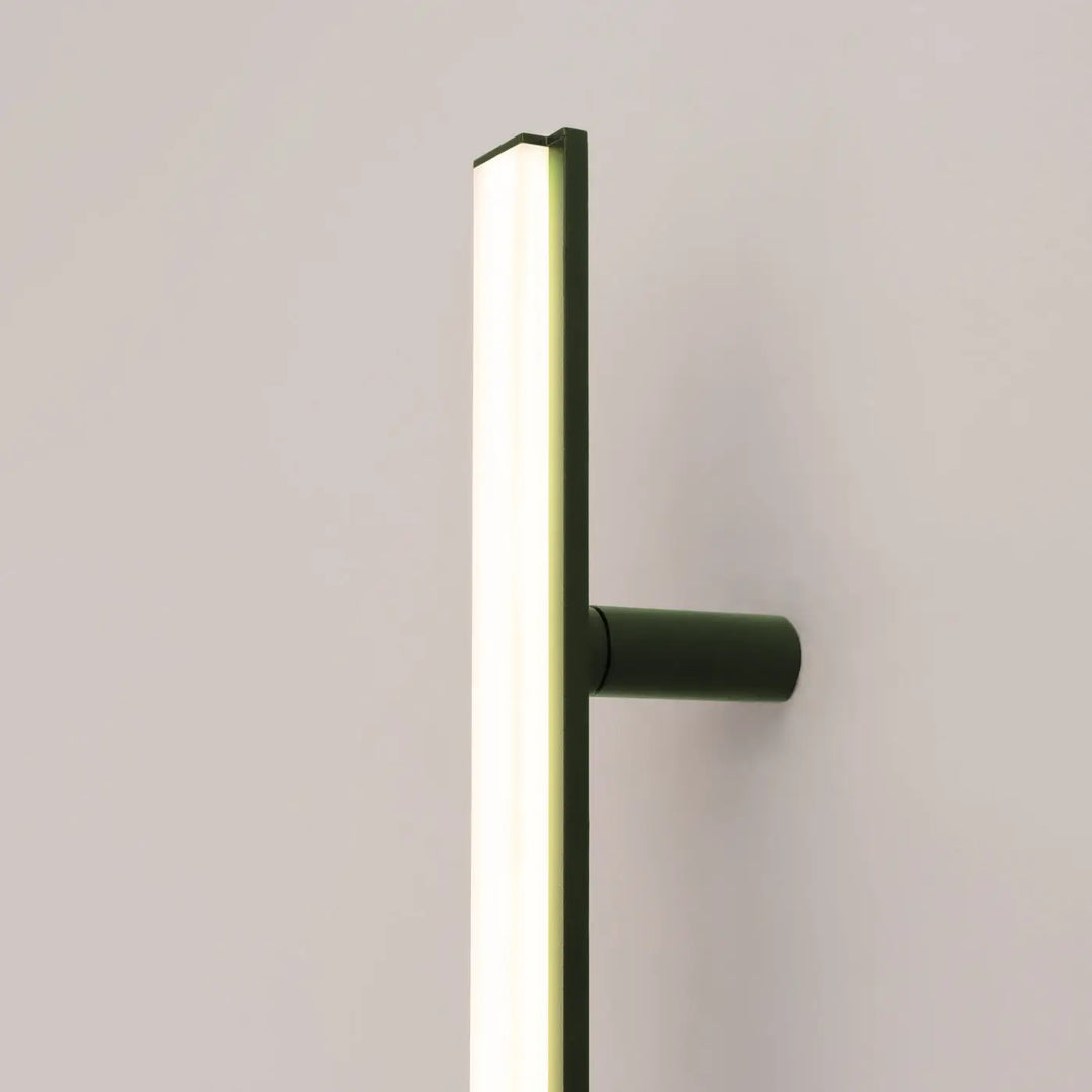 Applique murale lagom 150 led vert olive design minimaliste avec une excellente finition et un éclairage led rectangulaire noir mat