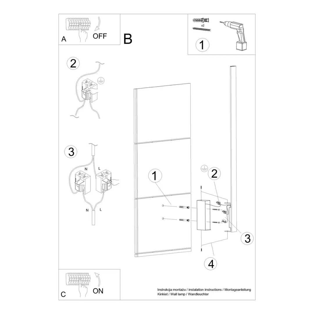 Applique murale lahti l 4000k blanc avec module led rectangulaire minimaliste et montage intégré pour solutions imprévisibles