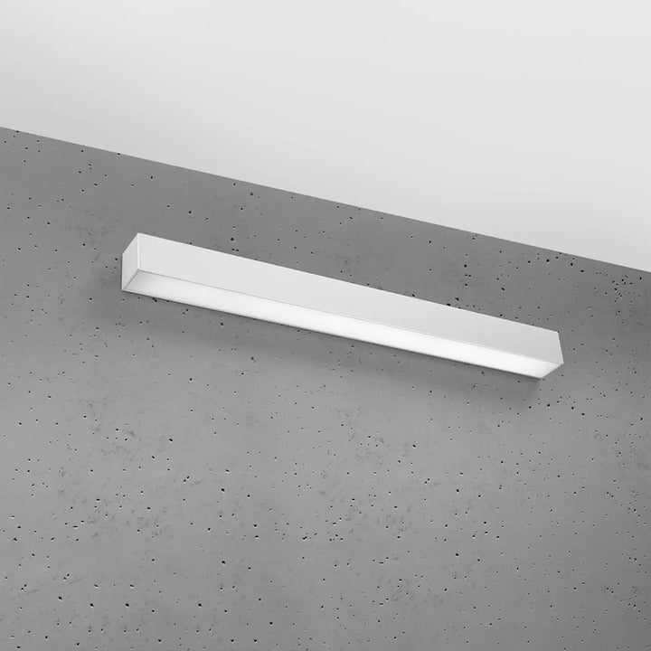 Applique murale led blanc rectangulaire gris de la collection pinne avec paramètres d’éclairage 3000K design minimaliste