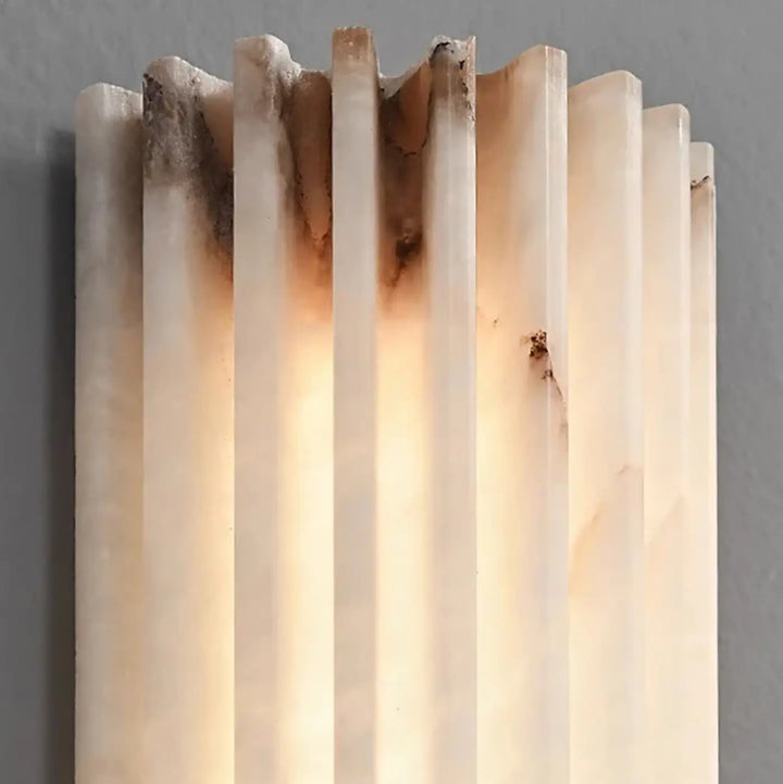 Applique Murale En Marbre Strié Avec Éclairage Doux

