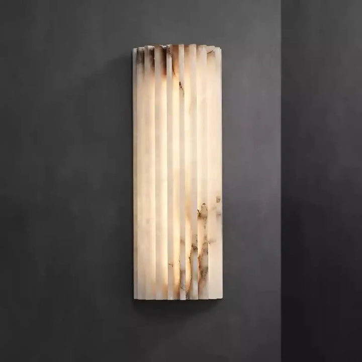 Applique Murale En Marbre Strié Avec Éclairage Doux


