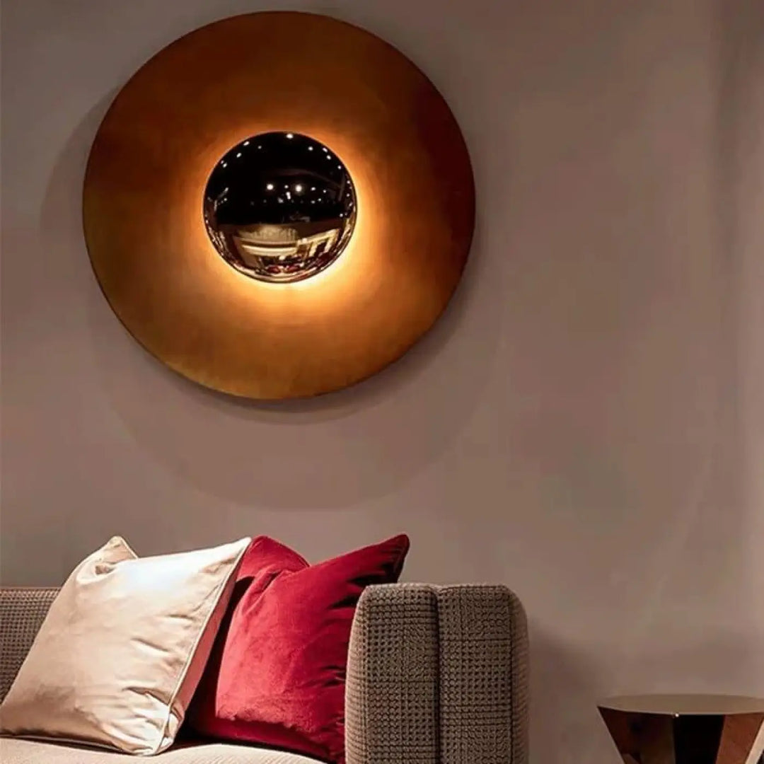 Applique Murale Marron Style Éclipse Solaire