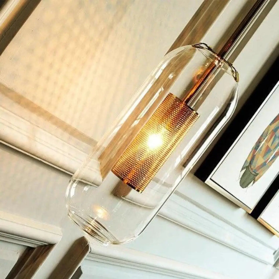 Applique Murale Métallique Noire Style Cylindre Ovale