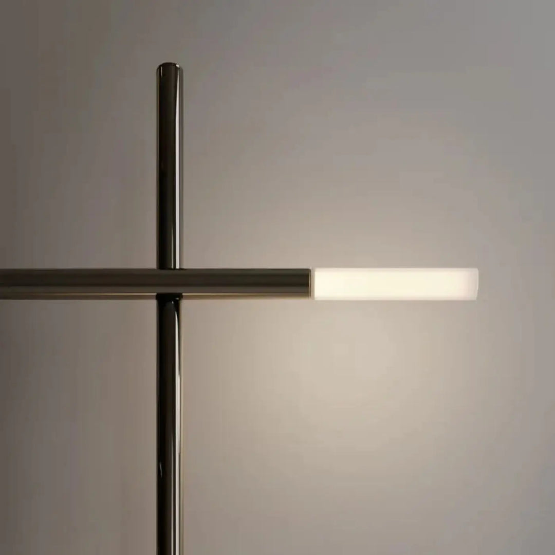 Applique murale moderne design géométrique LED croix noire

