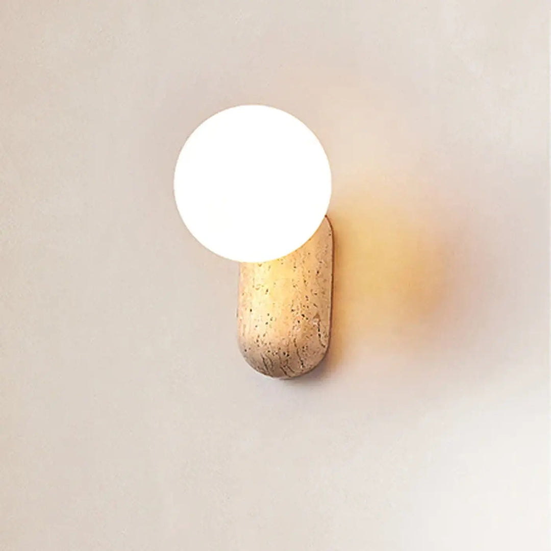 Applique moderne en pierre naturelle avec globe chic