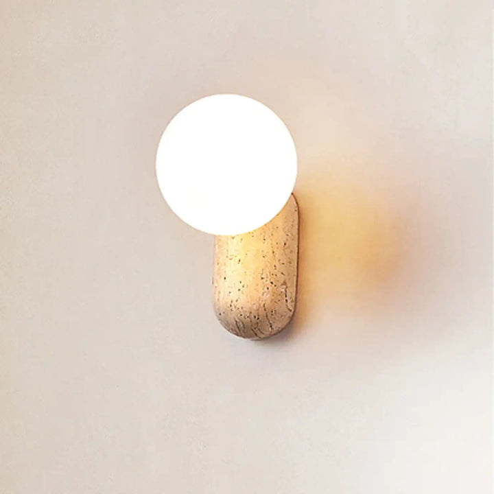 Applique moderne en pierre naturelle avec globe chic
