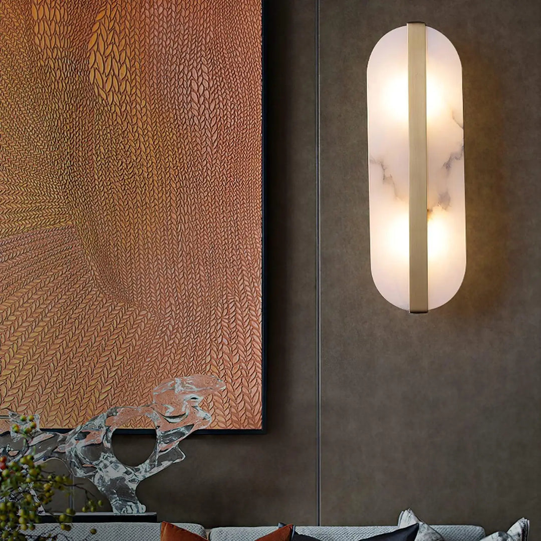Applique Murale Pour Mur En Pierre Design Capsule Blanc