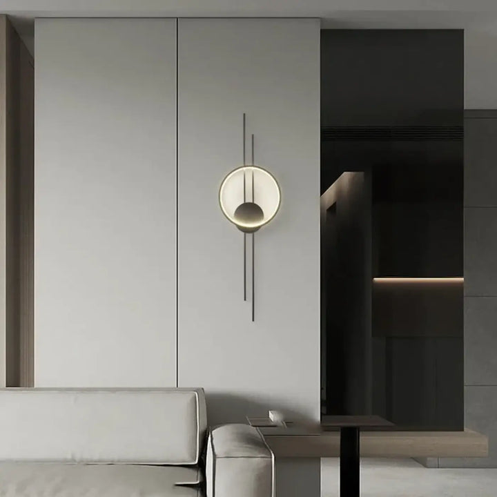 Applique murale noir à LED pour couloir d'appartement

