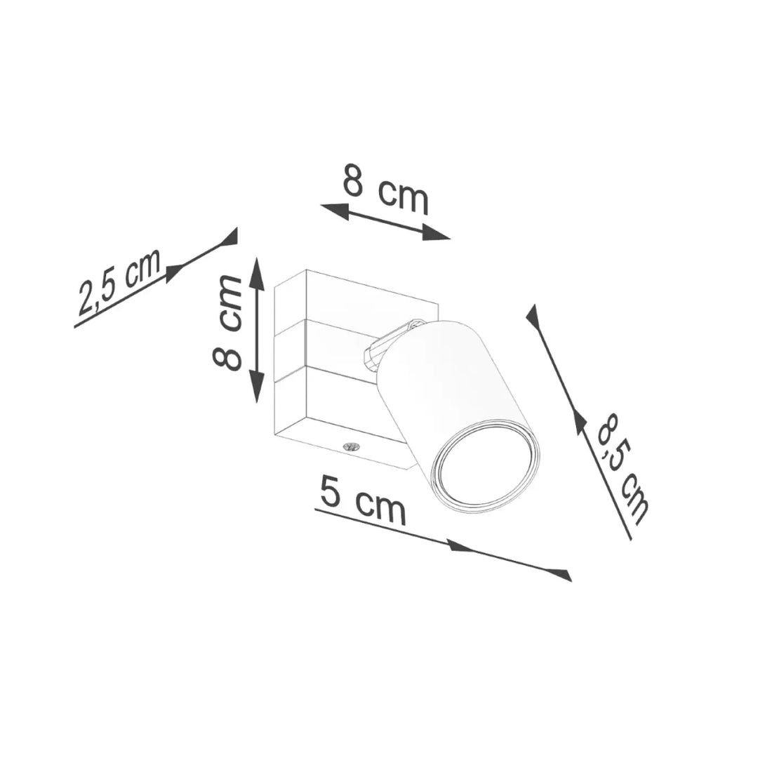 Applique murale fager 1 noire avec boîtier moderne et lampe directionnelle fager à abat-jours orientables