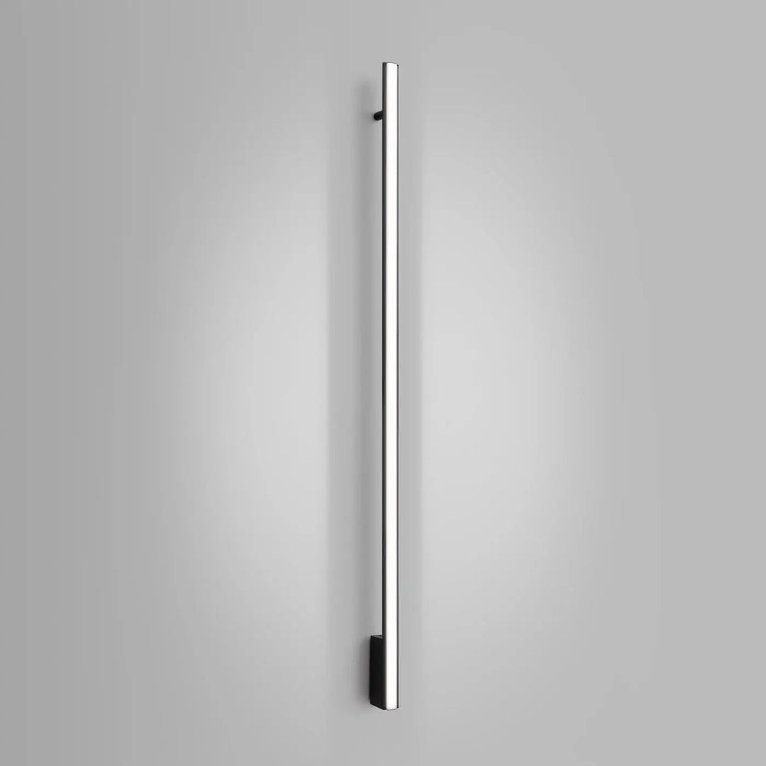 Applique murale lagom 150 4000k noir en chrome avec plaques de montage noires, idéale pour plafonniers linéaires et lumière chaude