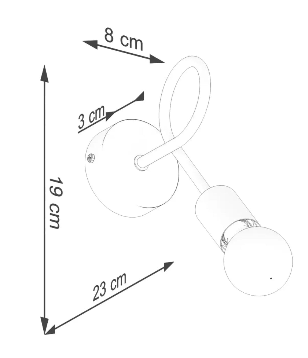 Applique murale levar noir avec spot plafond cylindrique et embout sphérique pour une illumination incroyablement stylée