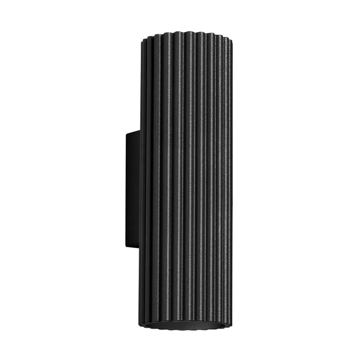 Applique murale karbon 20 noir en métal nervuré avec design minimaliste et ampoules gu10 interchangeables plafonnier karbon allie