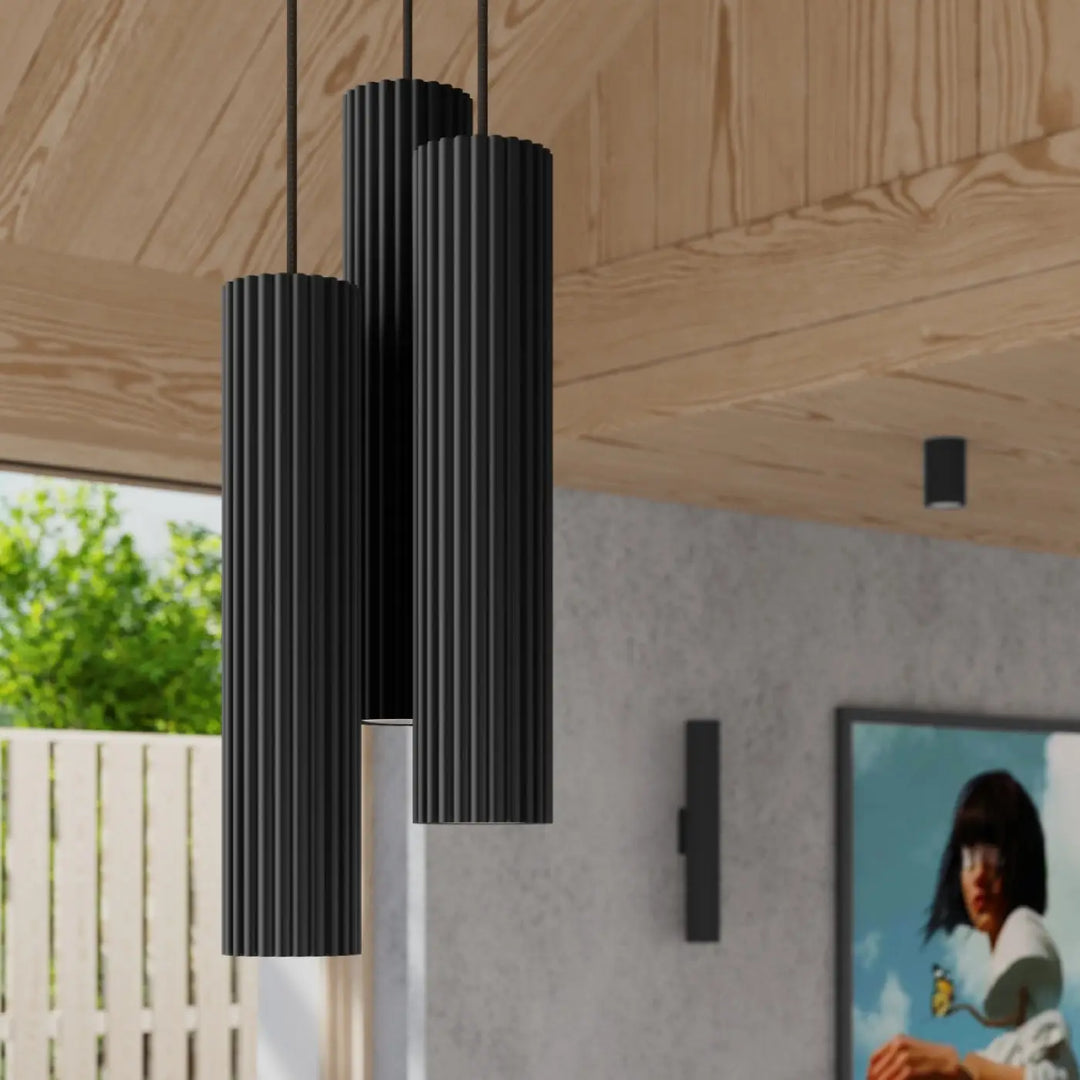 Applique murale karbon 30 noir avec design minimaliste et ampoules gu10 interchangeables pour plafonnier karbon allie