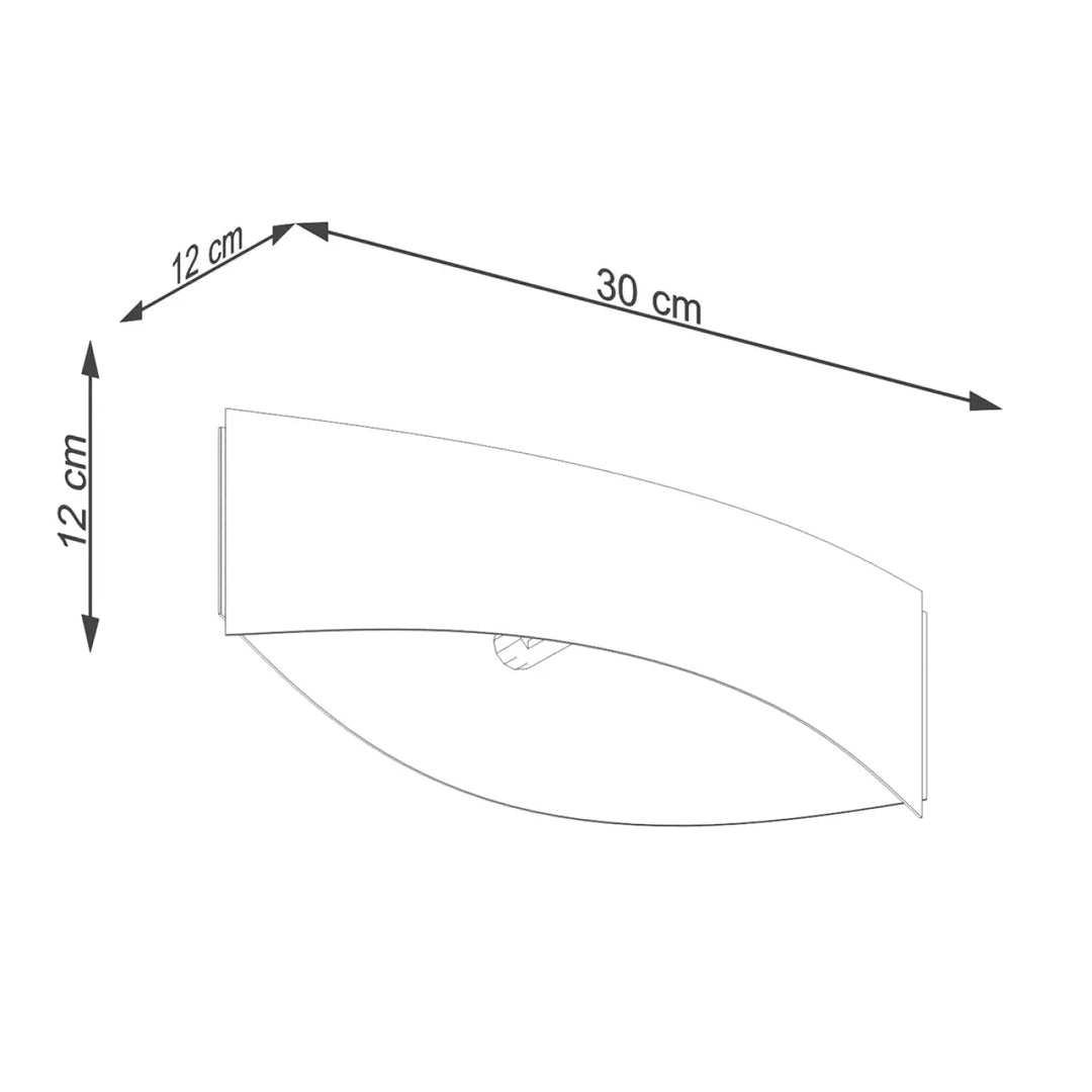 Applique murale toni noire de 30 cm avec ornement subtil en couleurs classiques pour un éclairage moderne
