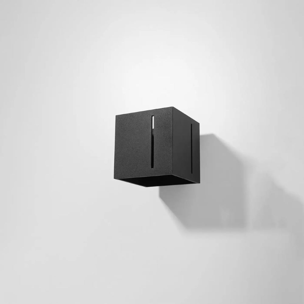Applique murale pixar noir avec perforation linéaire verticale minimaliste pour décoration intérieure moderne