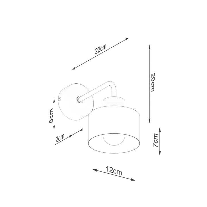 Applique murale savar 1 noir avec abat-jour cylindrique et bras courbé élégant lampy z linii savar przyciągają uwagę jednocześnie emanują prostotą
