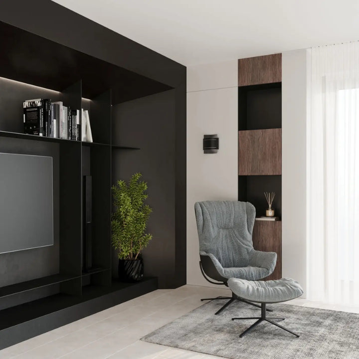 Applique murale hestia noir avec design original et lampe murale intemporelle pour un intérieur élégant