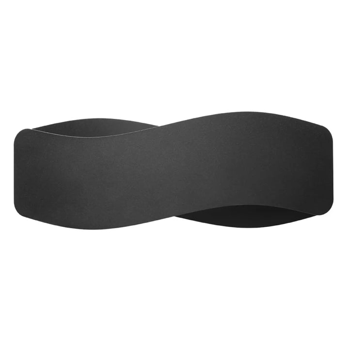 Applique murale tila 40 noir avec serre-tête infini noir mat design original pour luminaire tila intemporel